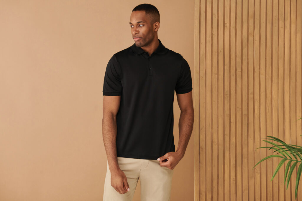 Men’s recycled polyester polo shirt
