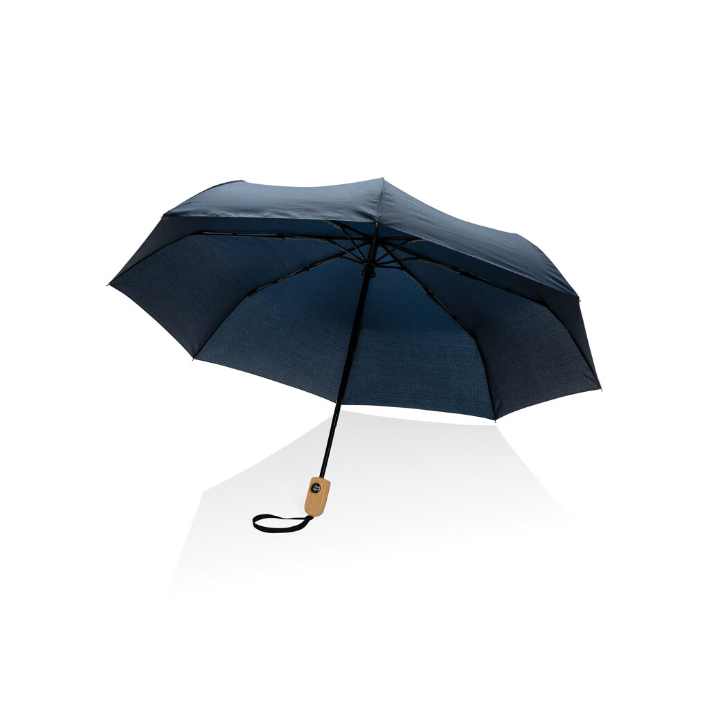 Parapluie 21″ automatique rPET 190T et bambou Impact AWARE™